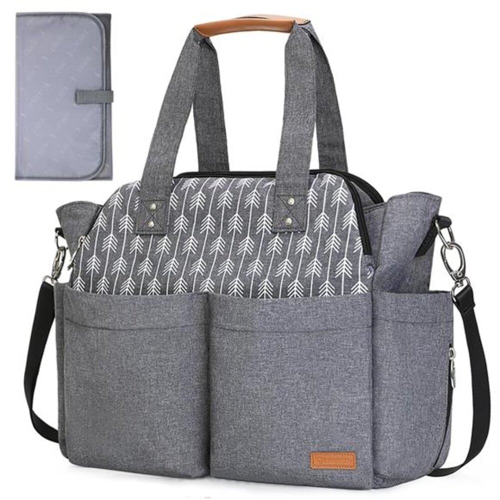 Diaper Bag Tote, Large Diaper Bags Waterproof,Large Mommy Bag for Hospital